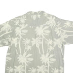 IMPRINTS Mens Grey & White Palm Tree Print Shirt XL Summer Casual Cotton