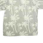 IMPRINTS Mens Grey & White Palm Tree Print Shirt XL Summer Casual Cotton
