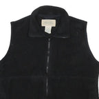 ST. JOHN'S BAY Mens Black Fleece Zip Jacket S Polyester Casual Outerwear
