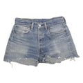 LEVI'S Womens Denim Blue Casual Cut-Off Shorts M W32 Distressed Hem