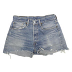 LEVI'S Womens Denim Blue Casual Cut-Off Shorts M W32 Distressed Hem