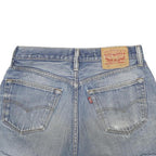 LEVI'S Womens Denim Blue Casual Cut-Off Shorts M W32 Distressed Hem