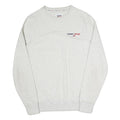 TOMMY JEANS Mens White Sweatshirt Crew Neck S Cotton Blend Iconic Logo