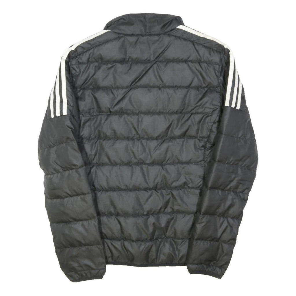 ADIDAS Womens Black & White Quilted Jacket S Polyester Blend Lightweight Puffa