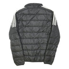 ADIDAS Womens Black & White Quilted Jacket S Polyester Blend Lightweight Puffa