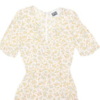 RECLAIMED VINTAGE Womens Cream Playsuit Floral Print Viscose Blend UK 10 Summer