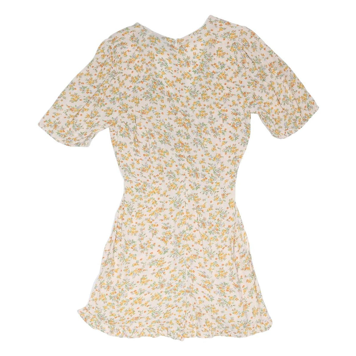 RECLAIMED VINTAGE Womens Cream Playsuit Floral Print Viscose Blend UK 10 Summer