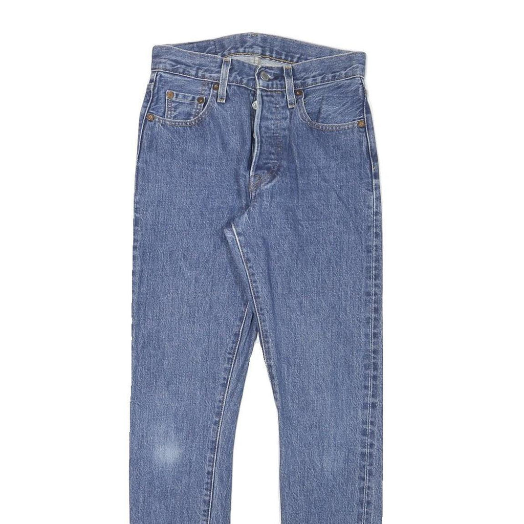 LEVI'S Womens Blue Slim Skinny Denim Medium W25 L29 Button Cotton Blend Jeans