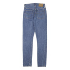 LEVI'S Womens Blue Slim Skinny Denim Medium W25 L29 Button Cotton Blend Jeans