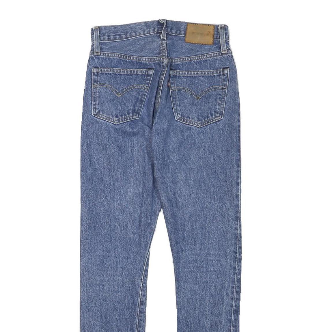 LEVI'S Womens Blue Slim Skinny Denim Medium W25 L29 Button Cotton Blend Jeans