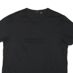 BOSS Mens Black Plain T-Shirt XL Short Sleeve Crew Neck Cotton Blend Soft