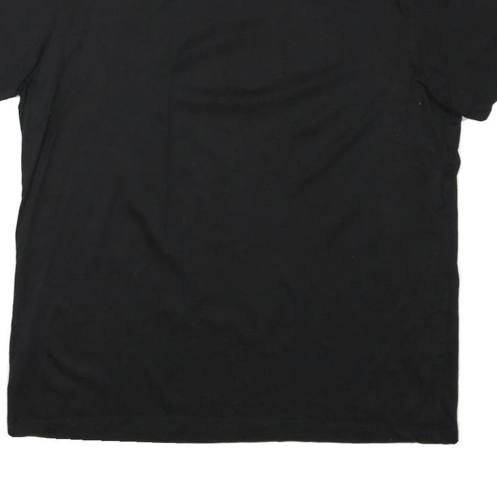 BOSS Mens Black Plain T-Shirt XL Short Sleeve Crew Neck Cotton Blend Soft
