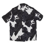 H&M Mens Hawaiian Shirt Black Floral S
