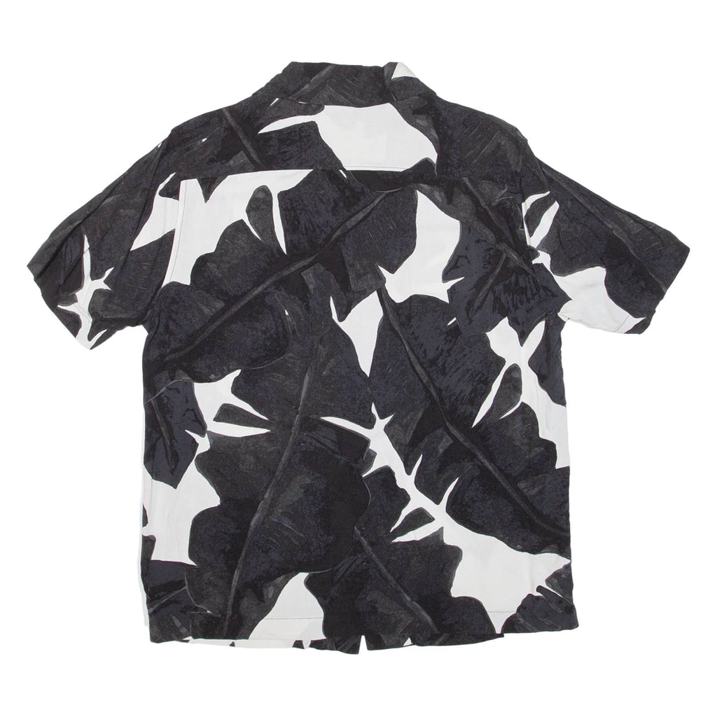 H&M Mens Hawaiian Shirt Black Floral S