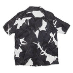 H&M Mens Hawaiian Shirt Black Floral S