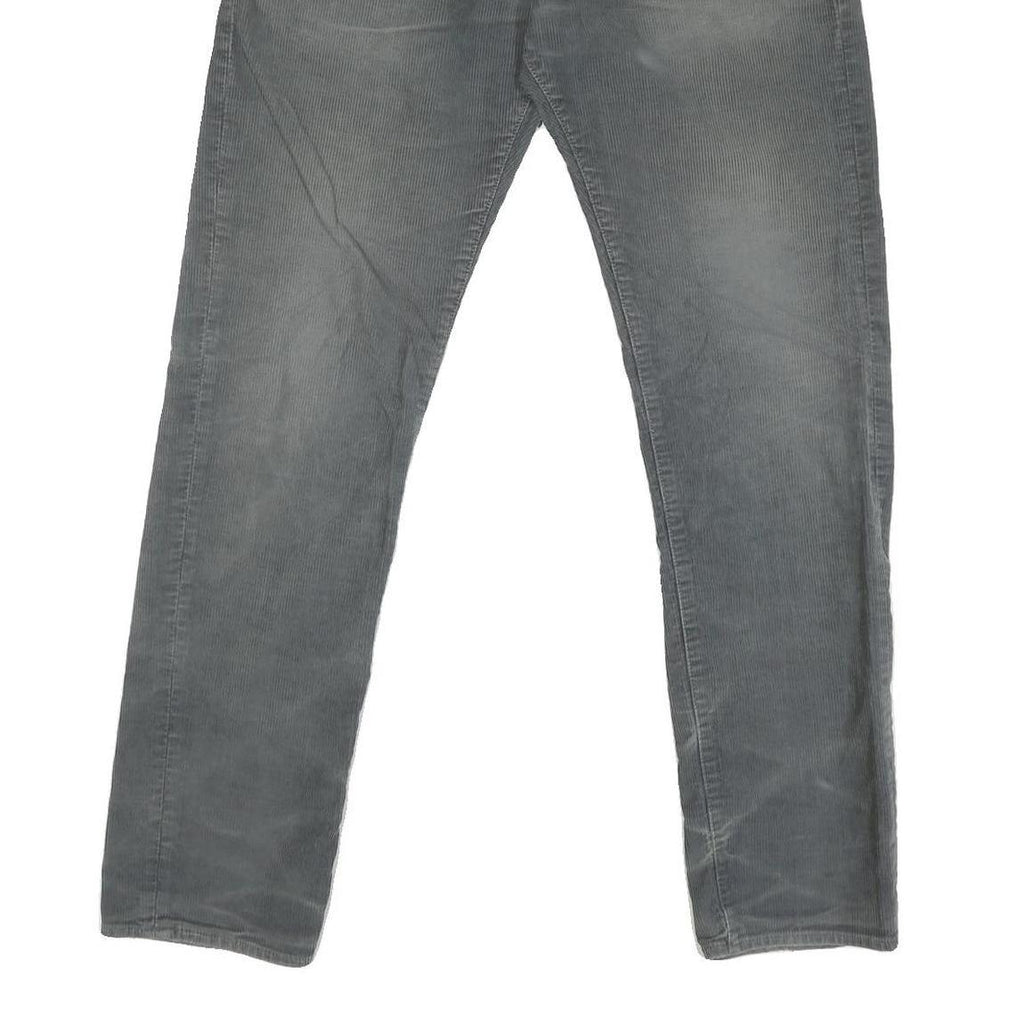 CARHARTT Mens Regular Fit Grey Cotton Blend Corduroy Trousers W32 L31