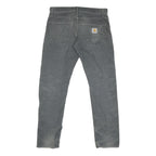 CARHARTT Mens Regular Fit Grey Cotton Blend Corduroy Trousers W32 L31
