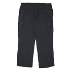 SWITCHER Mens Black Regular Fit Cargo Trousers W38 L29 Zip Closure Polyester