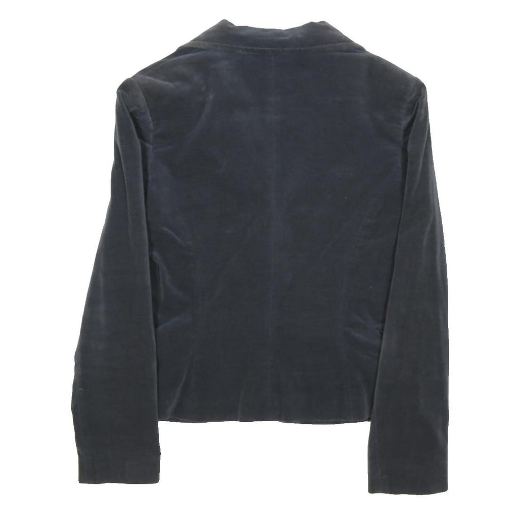 PIU PIU Womens Black Velvet Button Jacket S Tailored Plain Elegant
