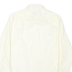 HUGO BOSS Mens White Plain Shirt M Classic Fit Cotton Blend Long Sleeve Button