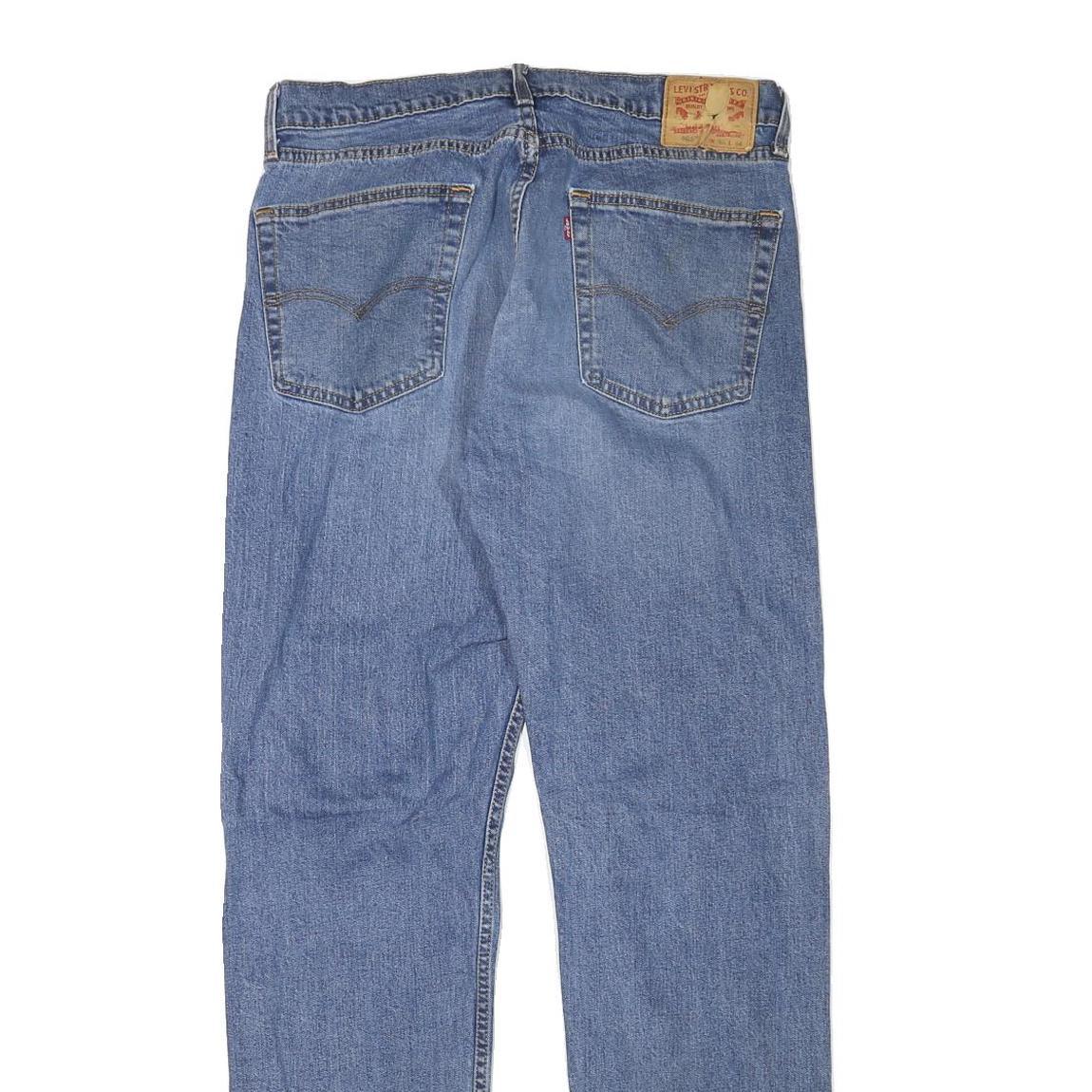 LEVI'S Mens Regular Blue Denim Classic Fit Jeans W33 L32 Zip Closure