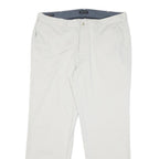 NAUTICA Mens Regular Fit White Cotton Blend Regular Leg Trousers W32 L30 Casual