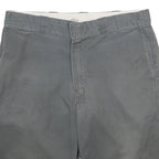DICKIES Mens Shorts Grey L W36 Workwear Polyester Blend Button Pockets