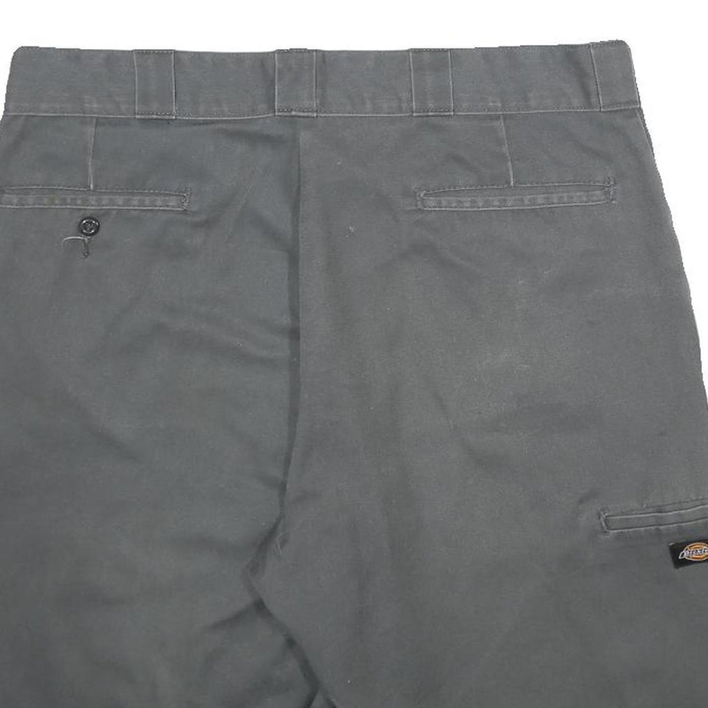 DICKIES Mens Shorts Grey L W36 Workwear Polyester Blend Button Pockets