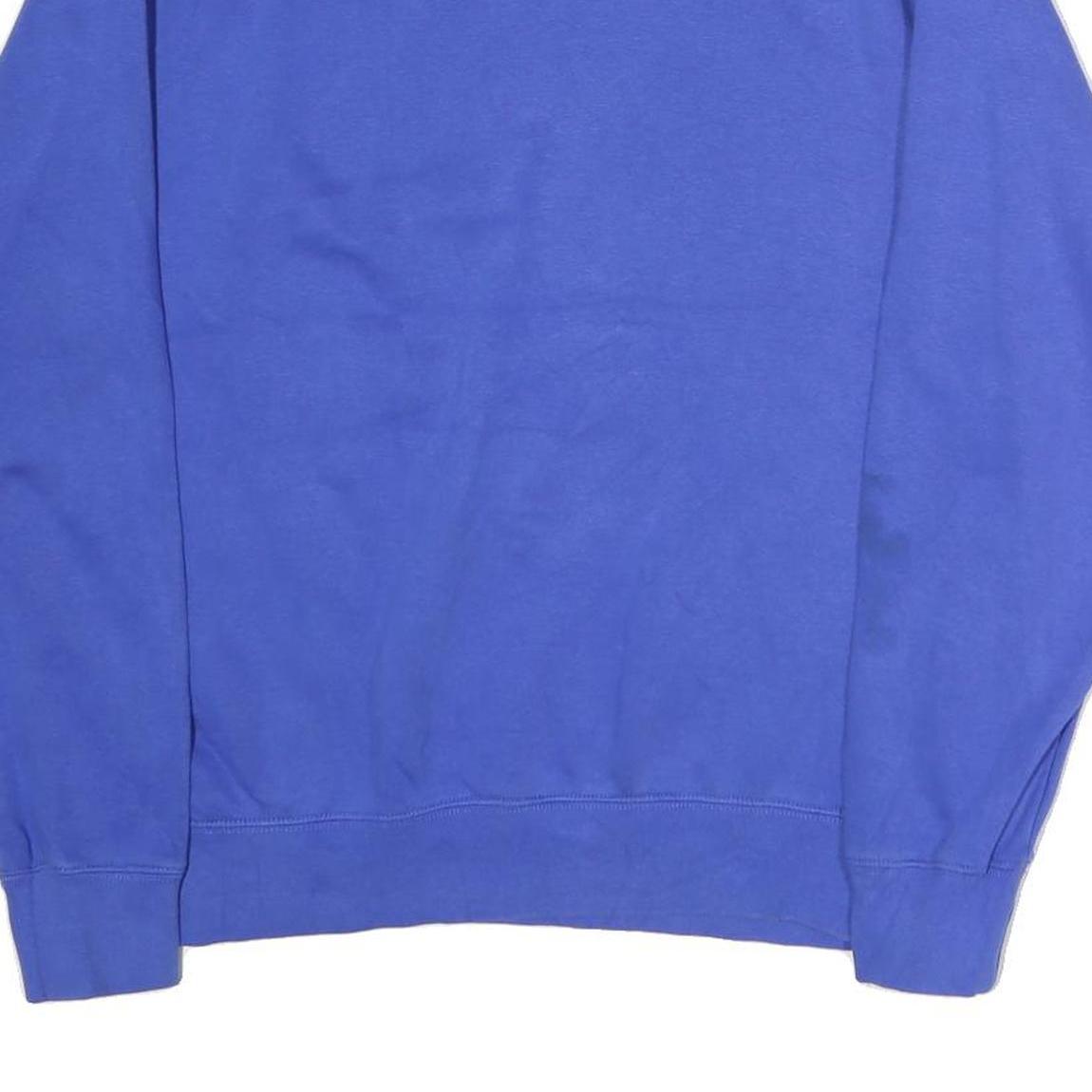 NIKE Mens Blue Track & Field Sweatshirt Crew Neck M Casual Sportswear Cotton