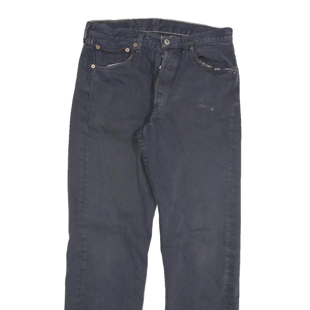 LEVI'S 501 Mens Jeans Blue Regular Straight Denim W30 L30 Button Closure Classic