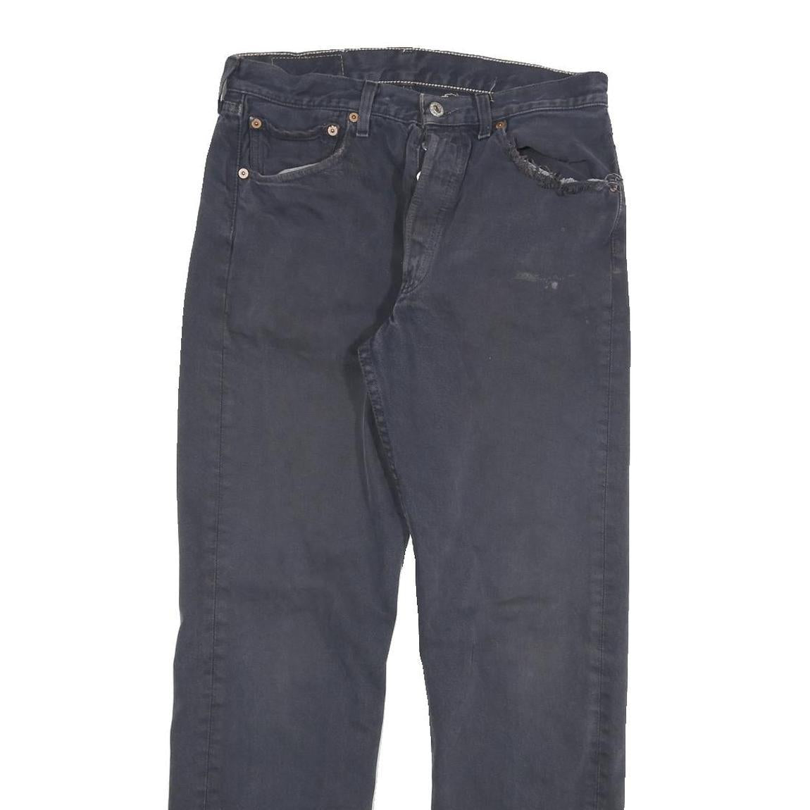 LEVI'S 501 Mens Jeans Blue Regular Straight Denim W30 L30 Button Closure Classic