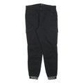 SIKSILK Mens Black Slim Cargo Trousers W30 L27 Cotton Blend Zip Pockets