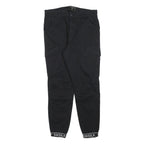 SIKSILK Mens Black Slim Cargo Trousers W30 L27 Cotton Blend Zip Pockets