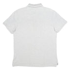 CHAMPION Mens Grey Plain Short Sleeve Polo Shirt L Cotton Blend Casual