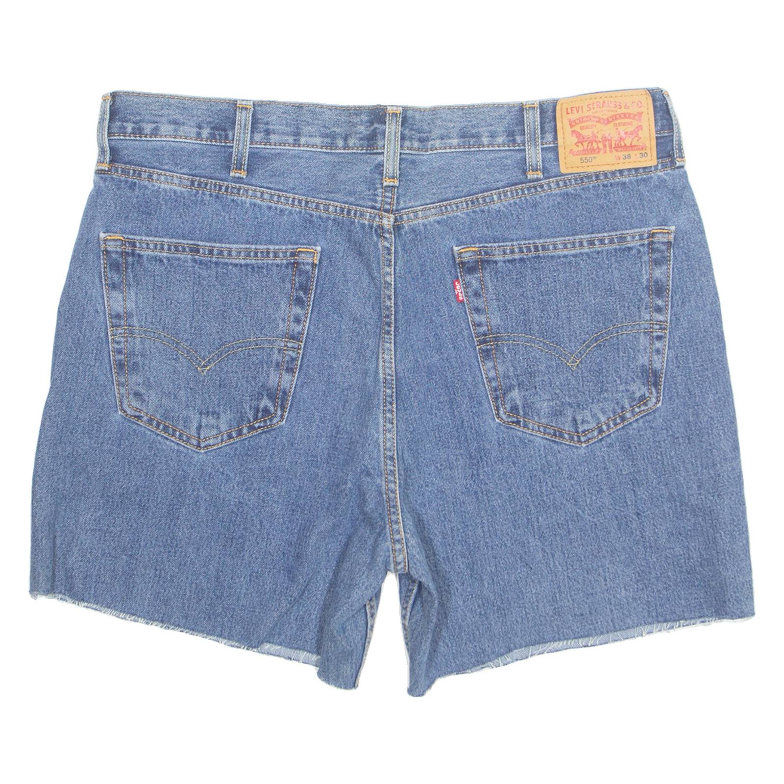 LEVI'S Cut Off 550 Mens Denim Shorts Blue XL W39