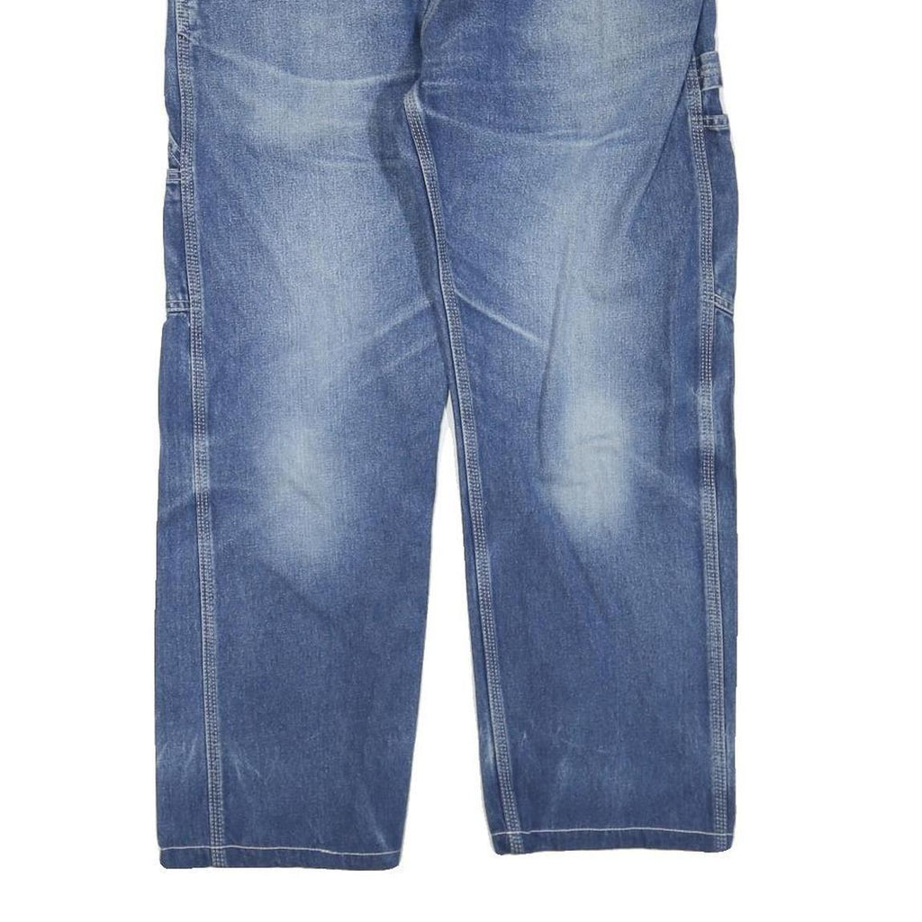 CARHARTT Mens Blue Regular Fit Straight Denim Medium Wash W34 L25 Workwear Jeans