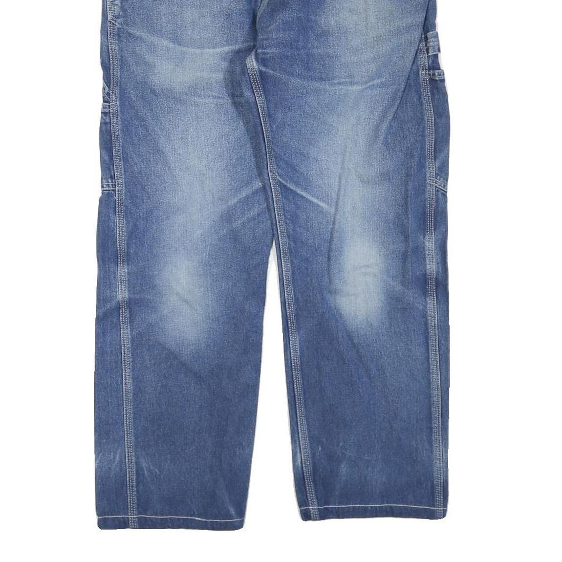 CARHARTT Mens Blue Regular Fit Straight Denim Medium Wash W34 L25 Workwear Jeans