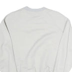 BIKE ROUTE Womens White Sweatshirt S Cotton Blend Pullover Crew Neck Casual