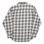 LEVI'S Mens White & Brown Plaid Cotton Blend Shirt M Classic Fit Casual Workwear