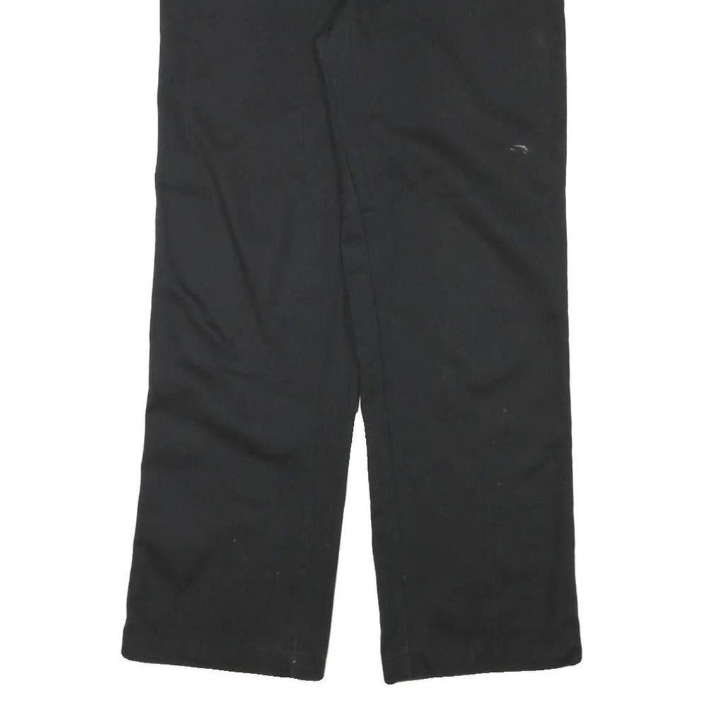 DICKIES Mens Cotton Blend Black Regular Straight Trousers W30 L28 Workwear Zip