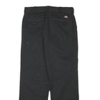 DICKIES Mens Cotton Blend Black Regular Straight Trousers W30 L28 Workwear Zip