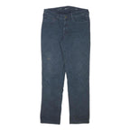 LEVI'S Womens Cotton Blend Blue Slim Straight Trousers W30 L28 Comfortable Zip