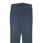 LEVI'S Womens Cotton Blend Blue Slim Straight Trousers W30 L28 Comfortable Zip