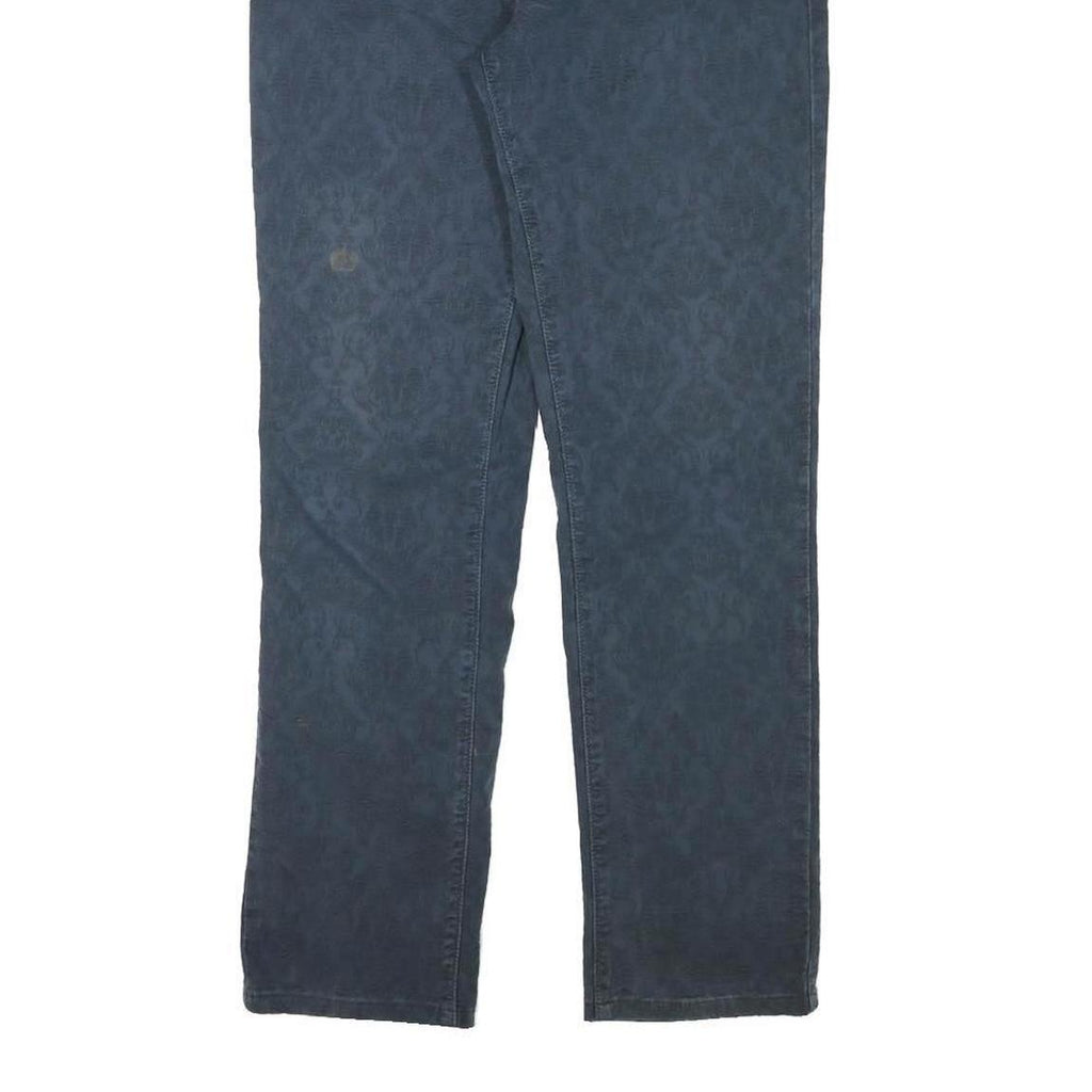 LEVI'S Womens Cotton Blend Blue Slim Straight Trousers W30 L28 Comfortable Zip