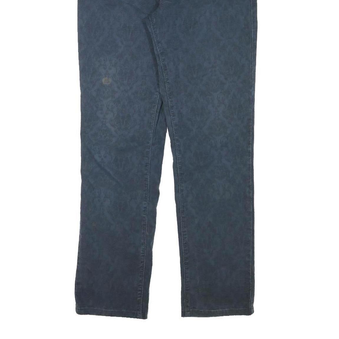 LEVI'S Womens Cotton Blend Blue Slim Straight Trousers W30 L28 Comfortable Zip