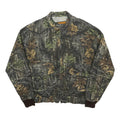TRAIL CREST Mens Green & Brown Camouflage Cotton Blend Bomber Jacket XL