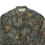 TRAIL CREST Mens Green & Brown Camouflage Cotton Blend Bomber Jacket XL