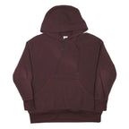 NIKE Womens Maroon Pullover Hoodie L Casual Drawstring Sweatshirt