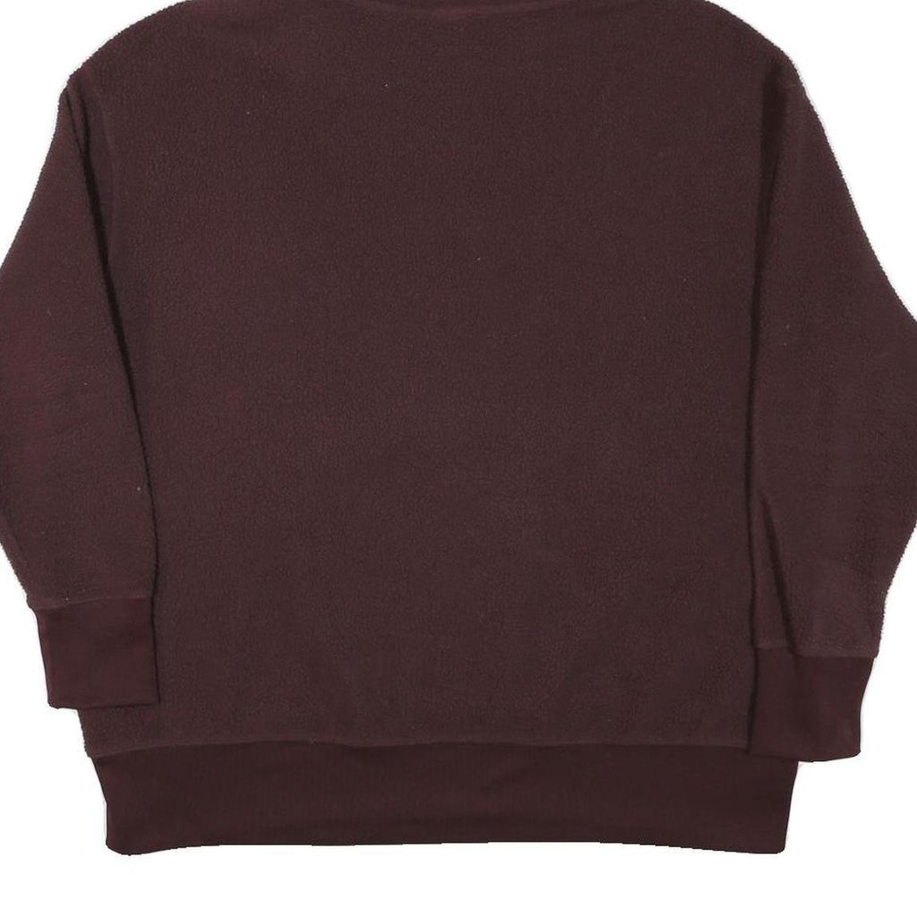 NIKE Womens Maroon Pullover Hoodie L Casual Drawstring Sweatshirt