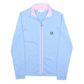 LYLE & SCOTT Womens Blue & Pink Plain Jumper Full Zip Crew Neck Basic Knit S